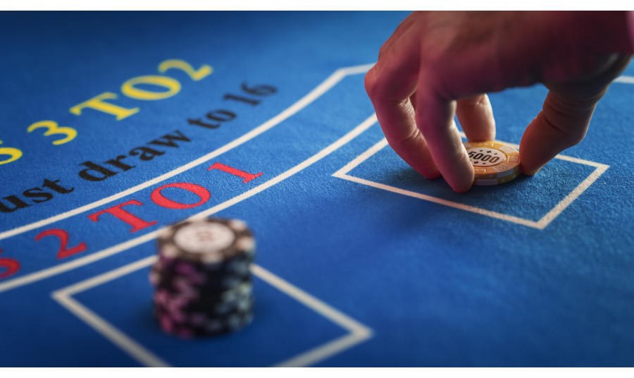 Close up of a Baccarat Table